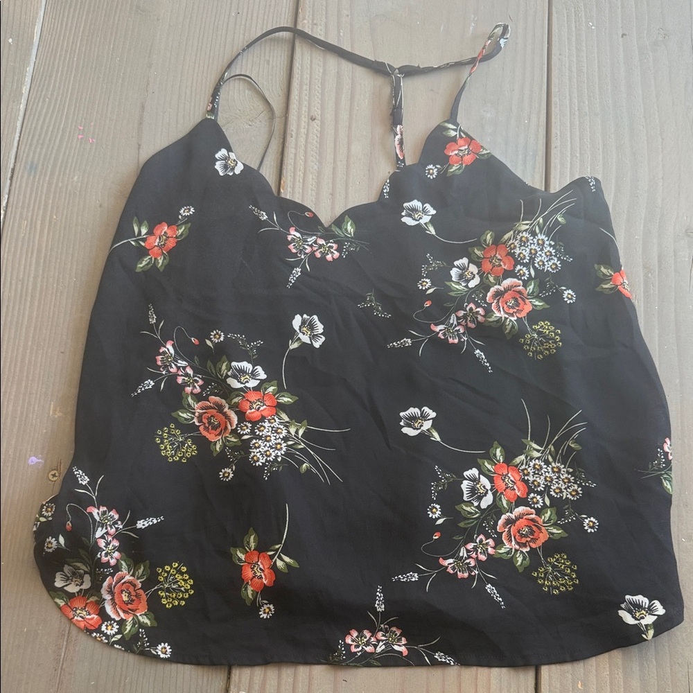 Nine Britton Black Floral Tank Top